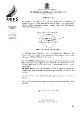Portaria 776-GR-2013 Retificação
