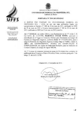 Portaria 759-GR-2013
