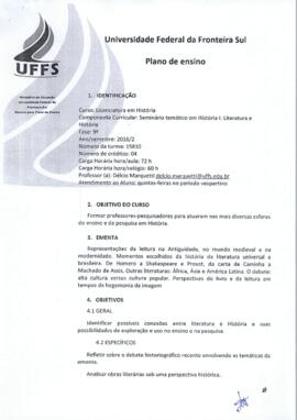 Seminário Temático em História I