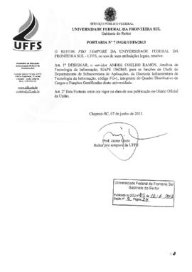Portaria 715-GR-2013