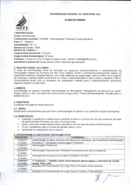 Administração Financeira II