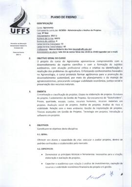 Administração e Análise de Projetos