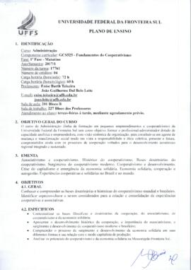 Fundamentos do Cooperativismo