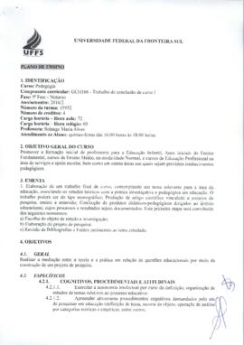 Trabalho de Conclusão de Curso I