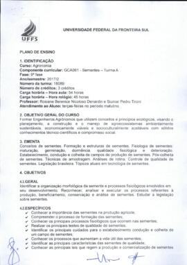 Sementes - Turma A