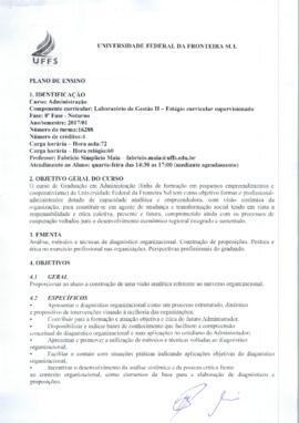 Estágio Curricular Supervisionado - II