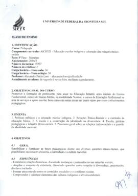 Educação Escolar Indígena e Educação das Relações Étnico-Raciais