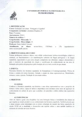 Literatura Hispânica II