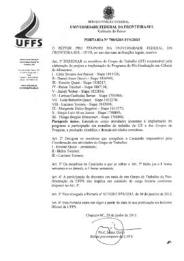 Portaria 788-GR-2013