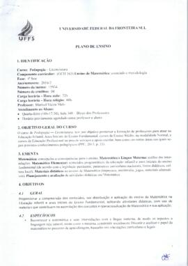 Ensino de Matemática - Conteúdo e Metodologia