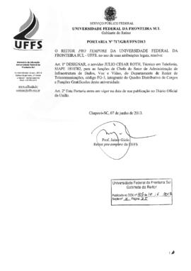Portaria 717-GR-2013