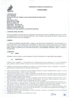 Estágio Curricular Supervisionado - Educação Infantil