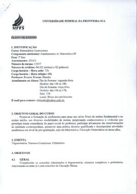 Fundamentos de Matemática III