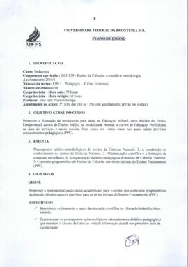 Ensino de Ciências - Conteúdo e Metodologia