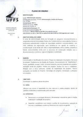 Administração e Análise de Projetos