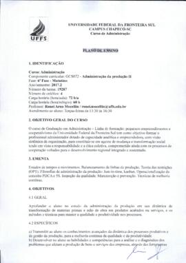 Administração da Produção II