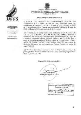 Portaria 762-GR-2013