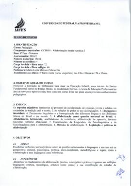 Alfabetização - Teoria e Prática I