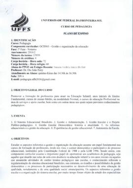 Gestão e Organização da Educação