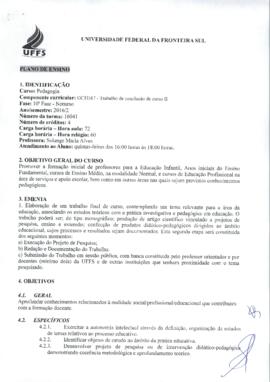 Trabalho de Conclusão de Curso II