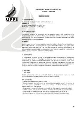 História da Educação Brasileira
