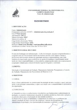Administração da Produção I