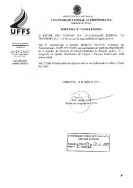 Portaria 773-GR-2013