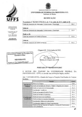 Portaria 782-GR-2013 Retificação