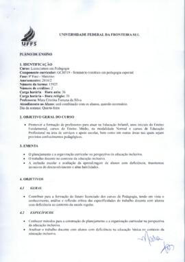 Seminário Temático em Pedagogia Especial