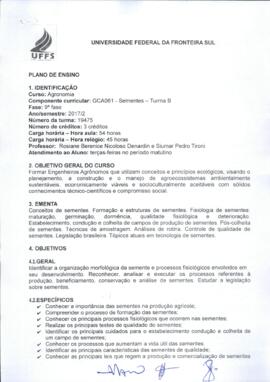 Sementes - Turma B
