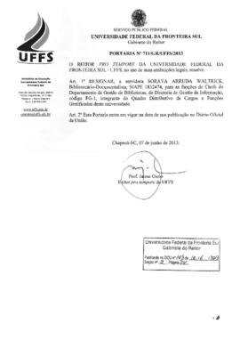 Portaria 711-GR-2013