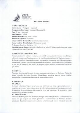 Literatura Hispânica III