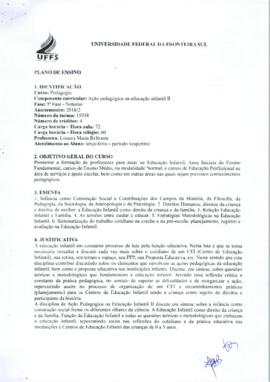 Ação Pedagógica na Educação Infantil II