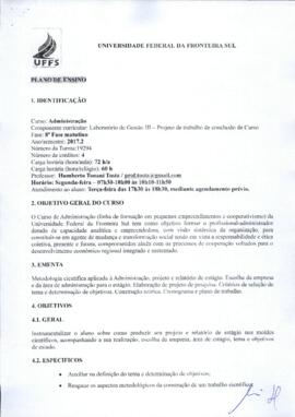 Trabalho de Conclusão de Curso III