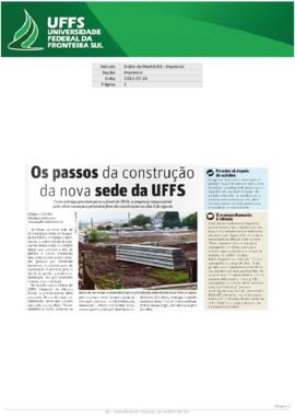 Os passos da construção da nova sede da UFFS