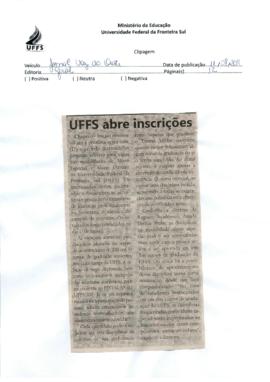 Abertas inscrições para cursos da UFFS