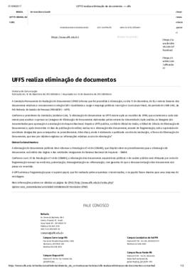 UFFS realiza eliminação de documentos