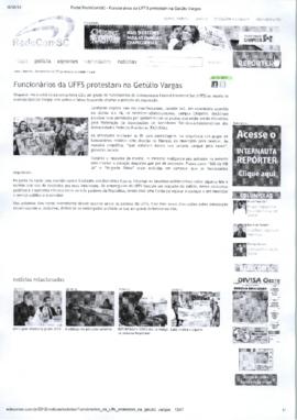 Funcionários da UFFS protestam na Getúlio Vargas