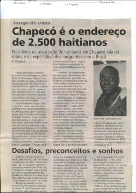 Chapecó é o endereço de 2.500 haitianos