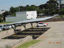 Construção da cobertura de veículos oficiais no Campus Passo Fundo