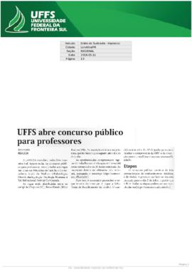 UFFS abre concurso público para professores
