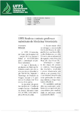 UFFS Realeza contrata professor substituto de medicina veterinária