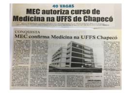 MEC autoriza curso de Medicina na UFFS de Chapecó