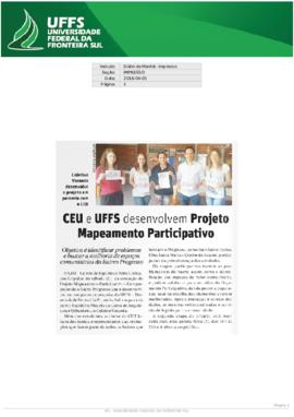 CEU e UFFS desenvolvem projeto mapeamento participativo