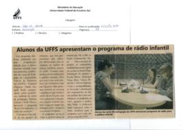 Alunos da UFFS apresentam o programa de rádio infantil