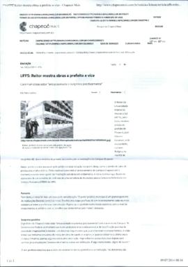 UFFS - Reitor mostra obras a prefeito e vice