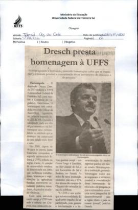 Dresch presta homenagem à UFFS
