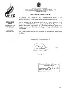 Portaria 714-GR-2013