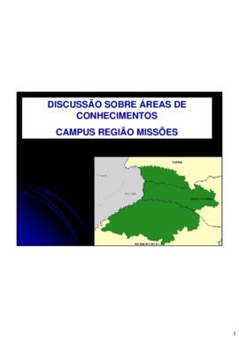 Discussão sobre áreas do conhecimento
