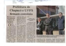 Prefeitura de Chapecó e UFFS firmam convênio